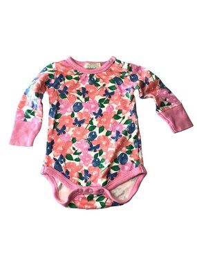 Jaime King for Sapling Baby Long-Sleeve Floral Bodysuit Pink 0-3M Organic Cotton